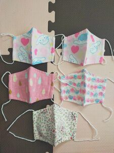 立体マスク　ハンドメイド　子供　女の子②