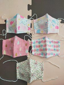 立体マスク　ハンドメイド　子供　女の子③