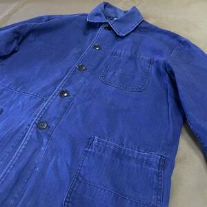  Vintage Euro herringbone Work jacket HBT coverall Germany France 