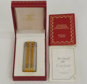 Cartier ケース付きライター カルティエ スイスメイド ブランド小物 喫煙グッズ プレゼントご褒美 QVQ-97