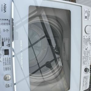 【美品】AQUA 7.0kg洗濯機 AQW-GV70H 2019年製 通電確認済み 3Dパワフル洗浄 高濃度クリーン浸透 ジェルボールコース ワイドガラストップの画像3