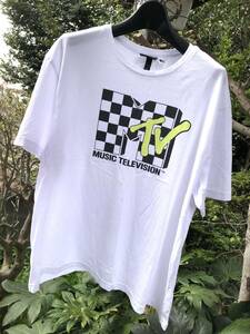 H&M　MUSIC　TELEVISION　大きいサイズXL　Tシャツ　美品　送料230円