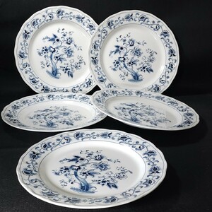  Nikko mingtu Lee 26cmtina- plate 5 sheets used / large plate / platter / Western-style tableware / ceramics and porcelain /