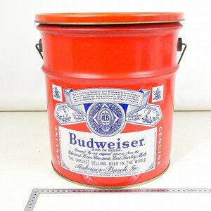 バドワイザー ペール缶 スツール缶 バケツ Budweiser 約30.5×32.5cm レトロ ビンテージ コレクション品■CZ150s■