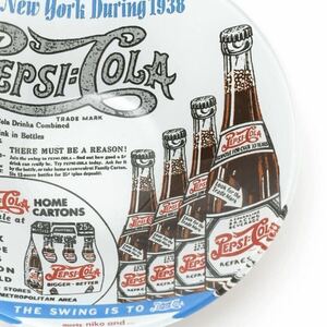 { Pepsi glass plate } Pepsi Pepsi Cola glass plate bottle design 2 pieces set 