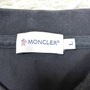 MONCLER モンクレール ポロシャツ 半袖 ブラック ワッペン ブラック 黒 Lサイズの画像5