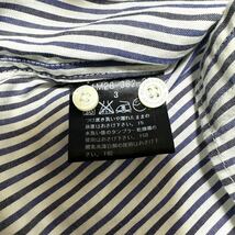 BURBERRY BLACK LABEL バーバリーブラックレーベル 半袖シャツ 切り替え Tシャツ ホースロゴ ストライプ サイズ3_画像5