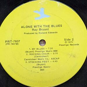 50's レイ・ブライアント Ray Bryant (US盤 LP)/ アローン・ウィズ・ザ・ブルース Alone With The Blues Prestige PRT-7837 1958年の画像5