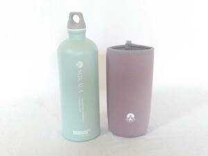 ★LAVA ラバ/SUKALA×SIGG/アルミボトル/1000ml/ブルー/水素水ボトル/水筒/スカーラ×シグ/ボトルカバー付き