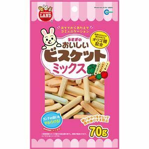 【新品】（まとめ）うさぎのおいしいビスケットミックス 70g （ペット用品）【×24セット】