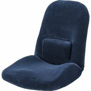 【新品】座椅子 パーソナルチェア 幅47cm ネイビー ポリエステル 腰サポートリクライナー リビング ダイニング インテリア家具