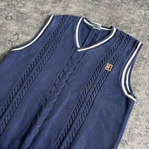 Vintage 90s NIKE Knit Vest ナイキ ニット ベスト スウォッシュ ネイビー 90年代 ヴィンテージ ビンテージの画像4