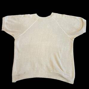 Vintage 60s Short Sleeve College Sweatshirt 半袖 スウェット カレッジ ベージュ 60年代 USA製 ヴィンテージ ビンテージの画像2