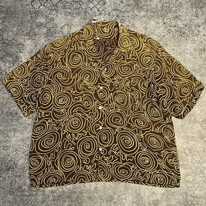 Vintage 40s 50s Art Short Sleeve Shirt アート 柄シャツ 半袖シャツ ブラウン 40年代 50年代 ヴィンテージ ビンテージ 