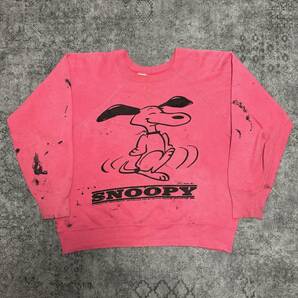 Vintage 60s MAYO SPRUCE SNOOPY Sweatshirt メイヨー スプルース スヌーピー ダンシング ピンク 60年代 ヴィンテージ ビンテージの画像1