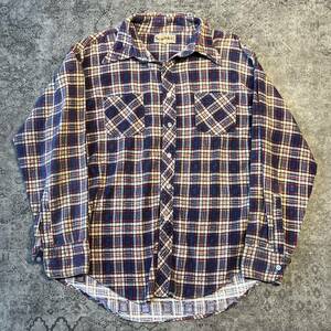 Vintage 60s 70s Print Flannel Shirt プリント フランネル シャツ ネルシャツ プリネル チェック 60年代 70年代 ヴィンテージ ビンテージ