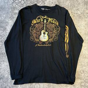 Vintage 00s HARD ROCK Long Sleeve T-shirt ハードロック カフェ ロンT Tシャツ ブラック 2000年代 ヴィンテージ ビンテージ