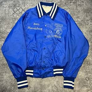 Vintage 70s Stadium Jumper スタジャン スタジアムジャンパー チェーンステッチ ブルー 70年代 ヴィンテージ ビンテージの画像1