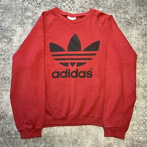 Vintage 80s adidas Sweatshirt アディダス ラグラン スリーブ スウェット トレフォイル レッド 80年代 ヴィンテージ ビンテージ