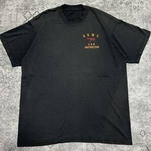 90s USMC US ARMY インストラクター 海兵隊 Tシャツ ミリタリー アートT バンドT ブラック 90年代 ヴィンテージ ビンテージ vintageの画像1