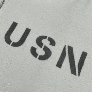 Vintage 50s PENNEY'S F U.S.NAVY ペニーズ ハーフジップ スウェット ホワイト 50年代 ヴィンテージ ビンテージ ミリタリー 海軍の画像6