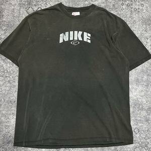 00s NIKE ナイキ Tシャツ スウォッシュ フェード ブラック 2000年代 ヴィンテージ ビンテージ vintage ビッグサイズ