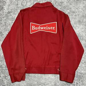 60s 70s Unitog Budweiser Budweiser Work жакет swing верх TALON красный 60 годы 70 годы Vintage Vintage vintage