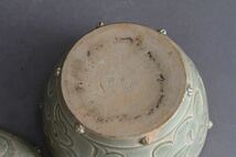 【久】1710 青磁刻花丸形蓋物　時代品　　唐物　中国美術　青磁_画像6