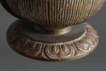 【久】1575 柄香炉 古銅 銅製 香炉 金属製 香道具 銅造 時代物 _画像6
