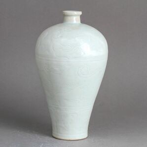 【久】1854 青白磁鳳紋梅瓶 時代品  唐物 中国美術 の画像2