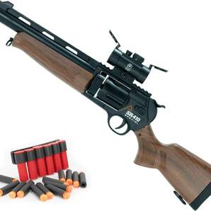 1円 おもちゃ銃 おもちゃの銃 SR410 排莢式 ショットガン トイガン モデルガン スポンジ銃 スポンジ弾 (木目)の画像6