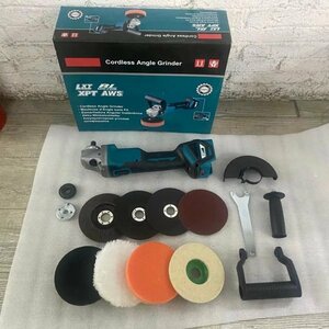 1 jpy rechargeable polisher 6 step shifting gears 100mm rechargeable grinder one pcs two position brushless motor installing Makita 18V battery using together grinder new goods 