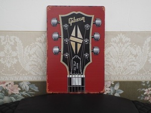 ★ 即決・送料無料！★ Gibson ビンテージ ギター メタルティンサイン ★