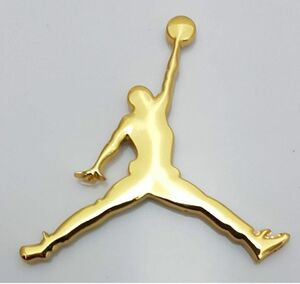 NBA バスケットボール 飾り Air Jordan アルミ エア ジョーダン ジャンプマン カー 3D ステッカー ゴールド