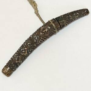 アイヌ民族 マキリ メノコ 鹿角 民族美術 狩猟刀 時代 ナイフ コレクター収蔵品 b2の画像2