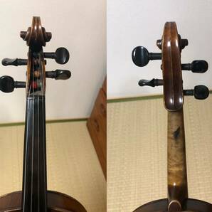 フランス 古いバイオリン フルサイズ 4/4 虎杢 ヴァイオリン ケース付きの画像8