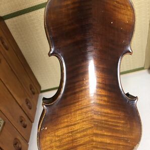 フランス 古いバイオリン フルサイズ 4/4 虎杢 ヴァイオリン ケース付きの画像2
