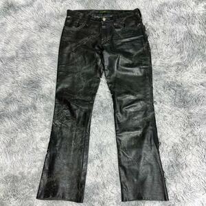 Obelisk leather flare pants Rare 00's オベリスク レザーフレアパンツ 14th addiction kmrii ifsixwasnine goa Archive Y2K