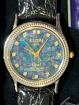 動画あり　松本市発　ELGIN エルジン OPAL FK-550-A　オパール文字盤　メンズ　腕時計　クォーツ　未使用中古　稼動中ですが ジャンク_画像1