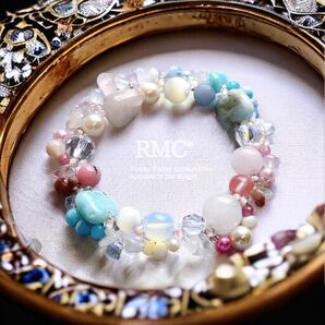 RMC*チョコラリマー マーメイドカラーの天然石ブレスレット