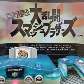 【美品】【動作確認済】 NINTENDO 64 クリアブルー 本体 [NUS-001] コントローラー メモリー拡張パック ソフト付き フルセット②の画像10