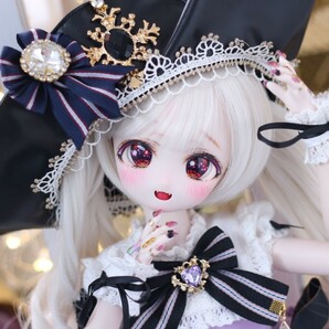 【シンティランテ】DDH-27 カスタムヘッド 開口 セミホワイト+碁石アイ2種+舌パーツ MDD ドール の画像1