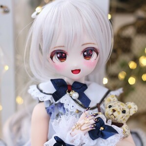 【シンティランテ】DDH-27 カスタムヘッド開口 セミホワイト+おまけ碁石アイ2種&舌パーツ MDD ドール の画像1