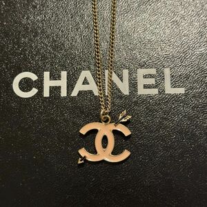 CHANEL シャネル　ココマーク　アロー　ネックレス　ゴールド CCロゴ　ピンク