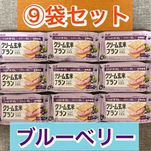 【9袋】クリーム玄米ブラン　たんぱく栄養食　ブルーベリー　アサヒ食品