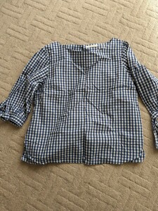 七分袖チェックシャツ★サイズ9R
