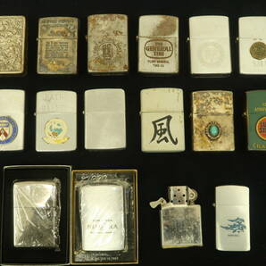 中古 ZIPPO 16個まとめて ジッポー PAT.2517191 他 オイルライター 喫煙具 ジャンク扱い 唐草 彫金 ヴィンテージ の画像1