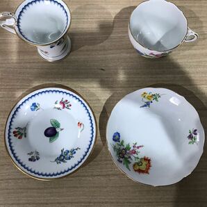 272F【中古】MEISSEN RICHARD GINORI カップ&ソーサー まとめ 2セットの画像6