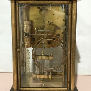 251F【中古】ダイヤ時計製造所 振り子時計 手巻き式 ゼンマイ アンティーク レトロの画像5