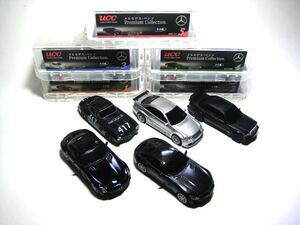 UCC 1/64 メルセデス・ベンツ 5台セット AMG 300 SL 190E CLK SLS GT 缶コーヒー おまけ 京商